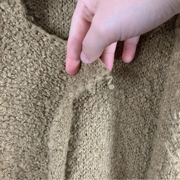 Dynamite Womens Sherpa Fuzzy Duster Cardigan Sweater Coatigan Brown Pockets M L - Picture 8 of 13